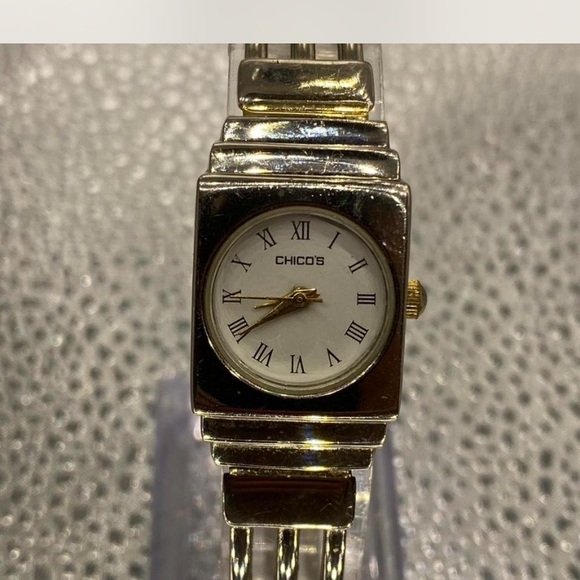 Chico's Two-Tone Rectangular Watch ^*^ - Picture 6 of 8